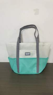 TURQUOISE & WHITE BEACH BAG