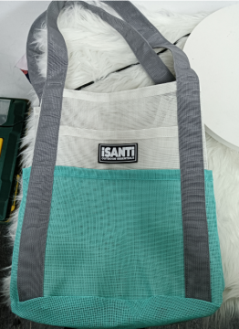 TURQUOISE & WHITE BEACH BAG