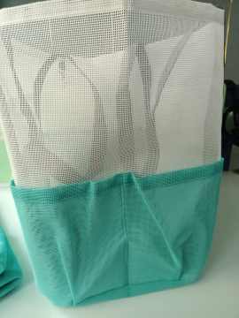 TURQUOISE & WHITE BEACH BAG